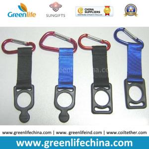 Wholesale cheap custom aluminum carabiner for promotion w/custom laser logo&key