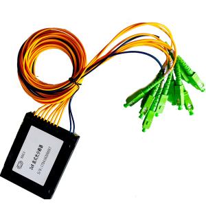 Buy cheap SM 2x8 SC APC Fiber Cable Splitter High Mechanical Stability from wholesalers