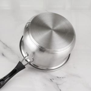 Buy cheap Kitchenware Stainless Steel Soup Boiling Pot Milk Pan with Glass Lid from wholesalers