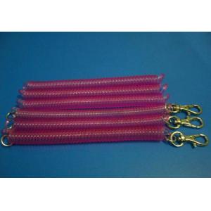 Plastic Sky Blue Transparent Key-Clip Spiral Bungee Cord Key Chains