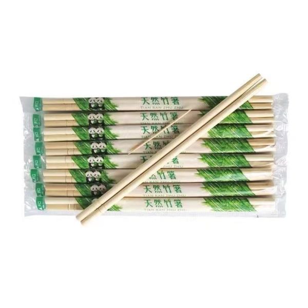 Quality OEM ODM Round Bamboo Compostable Chopsticks Custom Logo Packing for sale