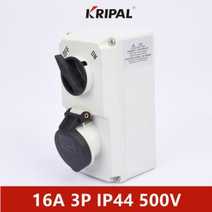 PC IP44 16A Industrial Socket Switch With Mechanical Interlock