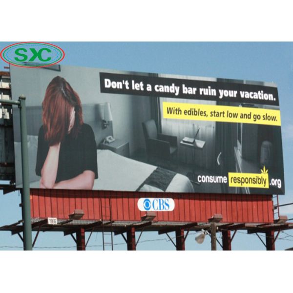 6000cd Brightness Outdoor Full Color LED Display P10 IP65/IP54 Low Power