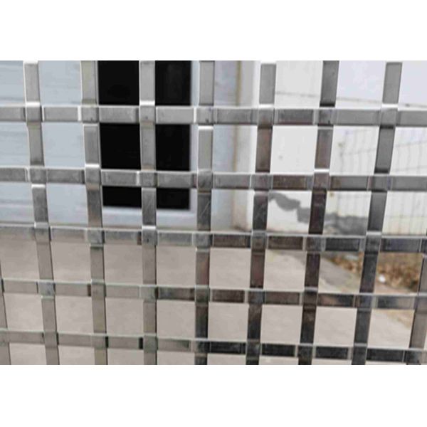 Quality 2mm Hole 7mm X 1mm Flat Wire Woven Mesh SS304 For Interior Exterior ety for sale