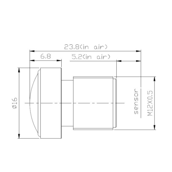 Buy cheap 1/2.8" 2.1 mm wide angle S mount lens , HFOV 134 degree, F1.8, good for Aptina MT9P031,CCL128021MP from wholesalers