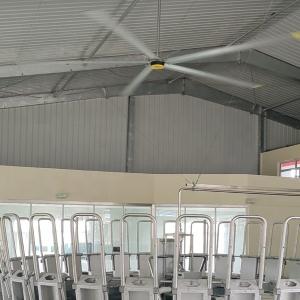6.1m Industrial Ceiling Fan With 6 Aluminum Blades Enhances Airflow In Garment
