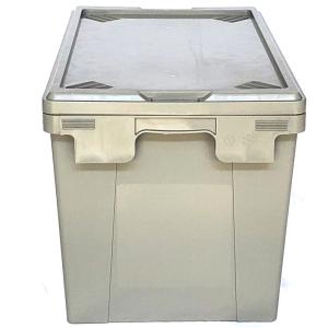 Collapsible Stackable Plastic Milk Crates Reusable Moving Boxes With Lids