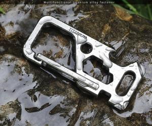 Buy cheap Custom TC4 Titanium Keychain High Strength Lightweight With Multi Function Tools from wholesalers