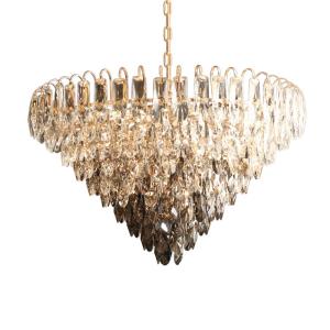 Buy cheap Smoky Diamond Shaped Crystal Chandelier Ceiling Light E14 High Brightness from wholesalers