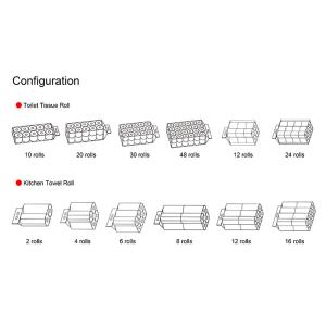 PE Precast Bag 30bags/Min 28rolls Paper Roll Packing Machine
