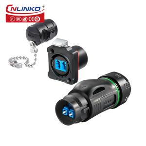 Buy cheap CNLINKO M24 Plastic IP68 Waterproof LC Male Female Connector Circular Fiber Optic Connector from wholesalers