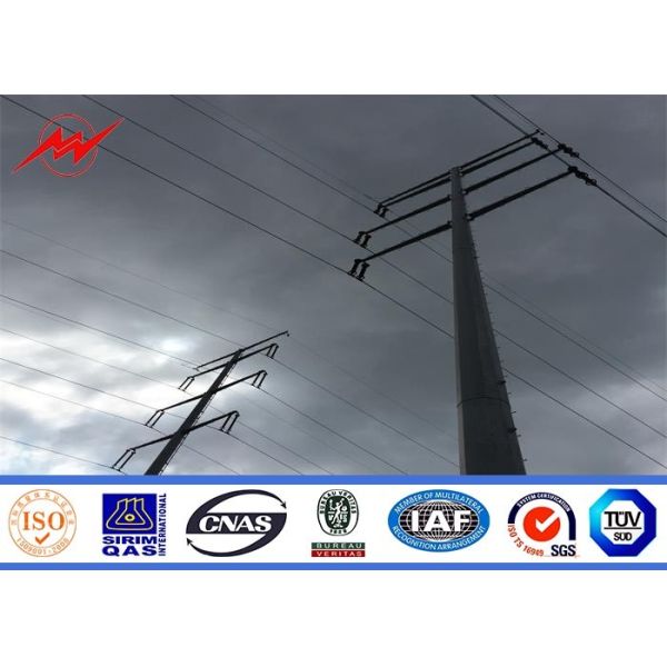 Quality High Strength Q235 Galvanized Straight Metal Utility Poles Columniform for sale