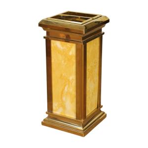 Hotel Lobby Stainless Steel Trash Can Smoking Area Elevator Entrance With