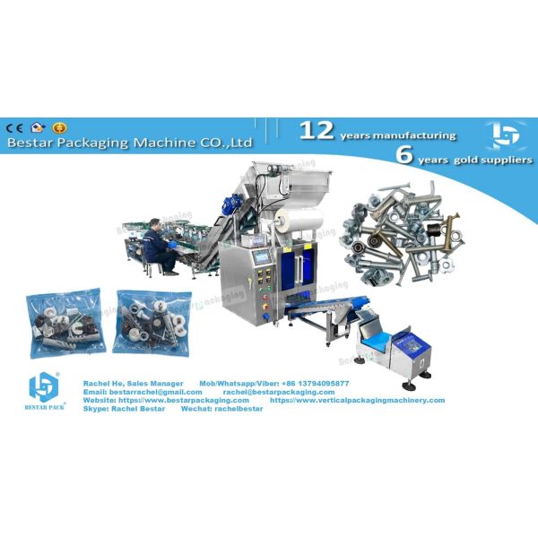 Buy cheap Automatic Counting Packaging Machine with 9 Custom Vibratory Bowls and Bucket Conveyor for Hardware from wholesalers