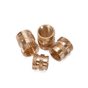 GB Standard Automotive Industry M2-M6 Brass Nut Inserts Pre-buried Knurled Earth
