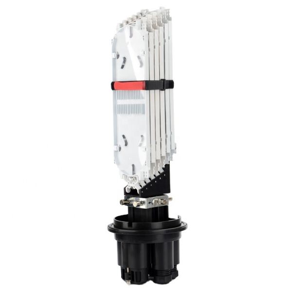 Buy cheap 2 In 4 Out Ports FTTH Splice Enclosure Vertical Box with 144F Capacity and 6 Pcs of 24 Core Splice Tray from wholesalers