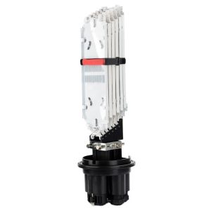 Buy cheap 2 In 4 Out Ports FTTH Splice Enclosure Vertical Box with 144F Capacity and 6 Pcs of 24 Core Splice Tray from wholesalers