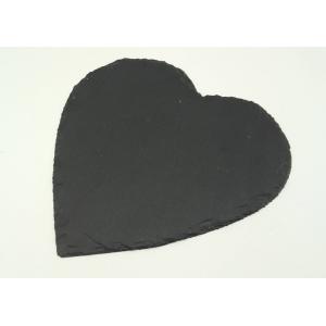 Buy cheap Natural Stone Placemats , Black Slate Plates Heart Shape With Pads from wholesalers