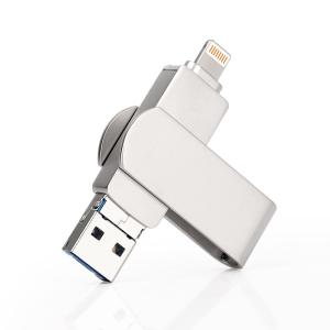 Buy cheap Silver OTG USB Flash Drives Fast and Easy Data Transfer with Plug And Play Function from wholesalers