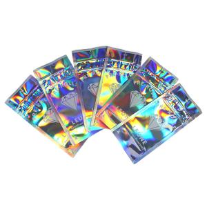 Zipper Top 7g Holographic Stand Up Pouch Heat Seal Closure