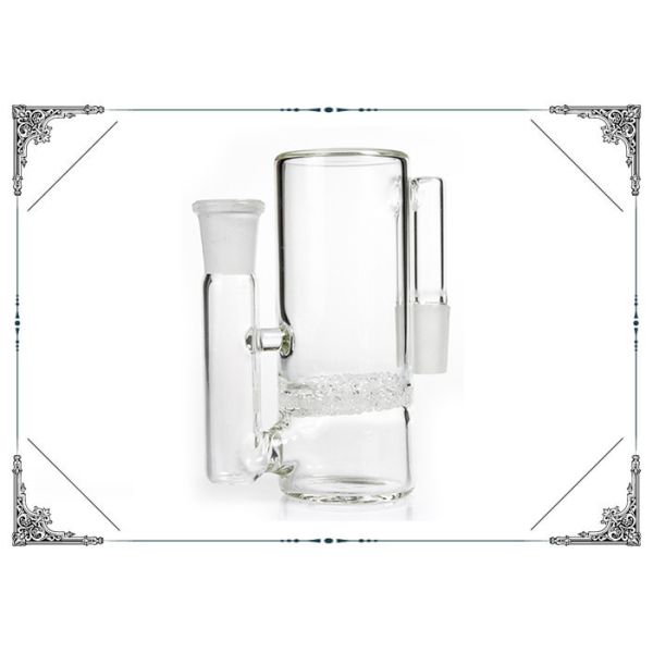 Quality 4.7 Inches Fritted Perc Glass Ashcatchers 90 Degree For Glass Bong Hookah Ashcatcher for sale