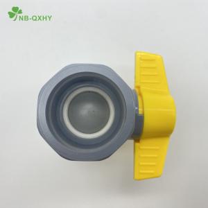 Buy cheap 1/2"-4" Connection Form Plastic Fixed Manual PVC Octagonal Ball Valve with Yellow Handle from wholesalers