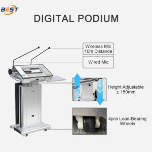 Smart Multimedia Podium with Adjustable Screen Angle 1920x1080 Resolution and