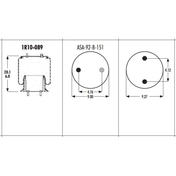Buy cheap 1R10-089 Goodyear Air Spring Super Cushion Bellows NO. 566-22-3-021 For 10530087 from wholesalers