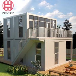 Buy cheap Zontop Modern Tiny Luxury Storage Fabricated Ready Made Two Story Modular 40ft 20 Ft  Prefab Container House Homes from wholesalers