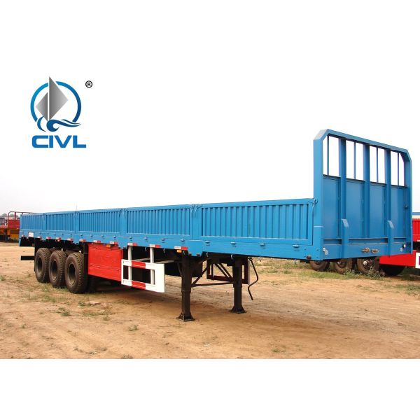 New Double Function Cargo Semi Trailer Trucks With 3 Fuwa Axles And Removable
