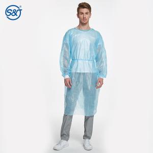 Buy cheap S&J nonwoven disposable waterproof long sleeve pe laminated level 1 isolation gown from wholesalers