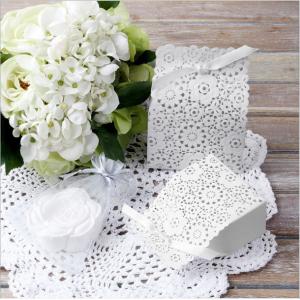 Buy cheap Hollow Luxurious Wedding Candy Box , White Personalized Candy Boxes from wholesalers