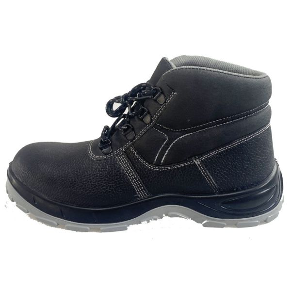 Quality Men Women PU Injection Embossed Leather Lining Mesh PU Sole Safety Shoes With Puncture Resistant Work Boots for sale