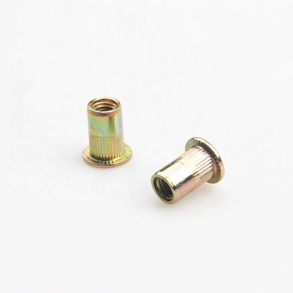 Quality Custom Made Flat Head Big Countersunk Blind Rivet Nut With Vertical Strips M6 M8 Rivet Nut for sale