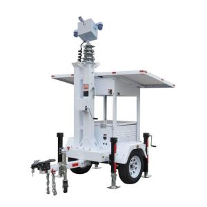 Buy cheap Remote Monitoring Portable Solar Powered Surveillance 4G 5G Camera Trailer For Road Construction Monitoring from wholesalers