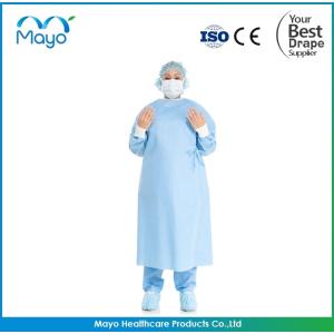 Buy cheap Spunlace Medium Sterile Surgical Gowns Blue SMMS Surgical Gown product