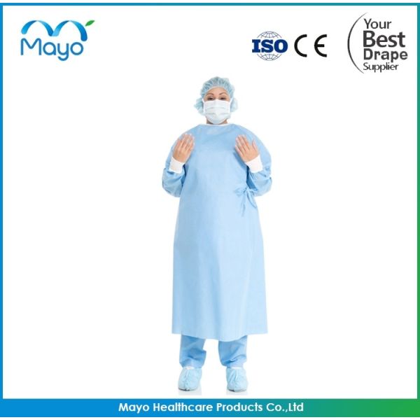 Quality COVID-19 SMS Nonwoven Protective Surgical Gown with CE ISO FDA for sale