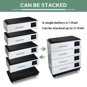 Buy cheap Stackable LiFePO4 Batteries 48v Solar Energy Storage Lithium Ion Built In BMS from wholesalers