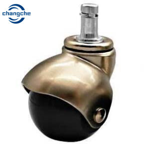 China Durable 50mm Wheel With Brake Gold Metal Stem Moving Caster For Side Table on sale