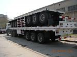 Buy cheap 40ft Three Alxes Heavy Duty Semi Trailers Flatbed Truck With 14mm Upper Thickness from wholesalers