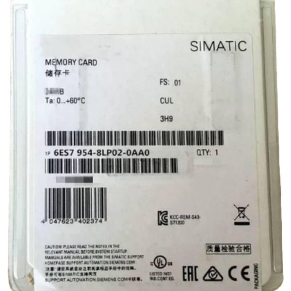 Buy cheap SIEMENS 6ES7954-8LP02-0AA0 SIMATIC S7-1200 MEMORY CARDS FOR S7-1X 00 CPU, 3, 3V FLASH, 2 GB NOTES from wholesalers