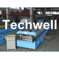China Custom Corrugated Panel Roof Sheet Roll Forming Machine With Coil Width 1000 / 1220 / 1250mm for sale
