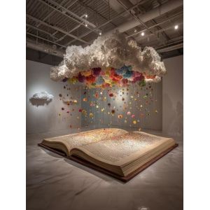 Buy cheap Custom-made Art Installations for Large Flower Pendant Original Indoor Display & Public Space (for Festivals and Store Anniversaries from wholesalers