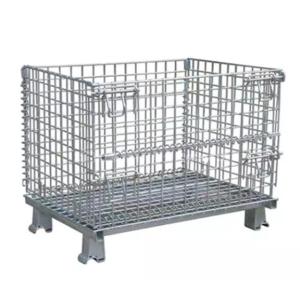 Buy cheap Foldable 400kg Metal Mesh Storage Containers Galvanized Rolling from wholesalers
