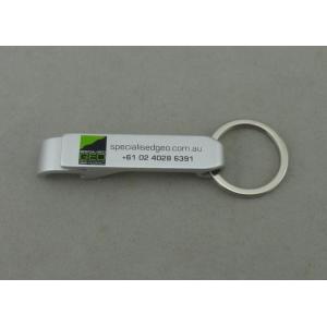 China GEO Bottole Opener Promotional Keychain By Zinc Alloy Die Casting With Nickel Plating on sale