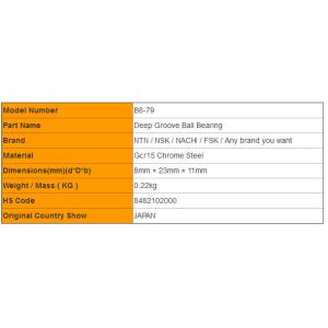 High Performance Miniature Bearings B8-79 Auto Spare Parts Low Noise
