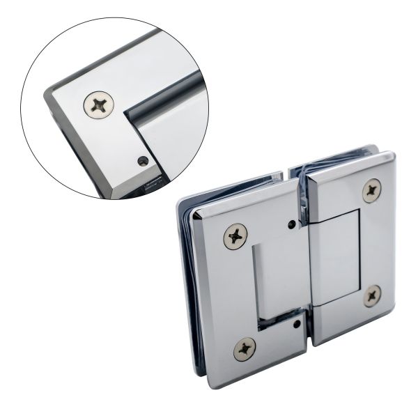 Upgrade Your Bathroom with 90*55mm Adjustable Function Shower Glass Hinge Wall to Wall