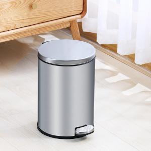 Steel and Pp Pedal Trash Can Bathroom Bin With Toilet Brush for Kitchen
