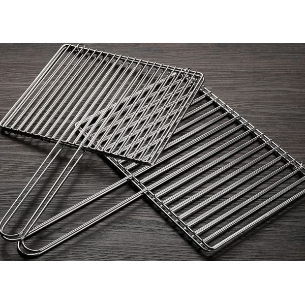Quality ISO9002 BBQ Grill Wire Mesh Non Stick Fish Grill Basket Anti Bending for sale