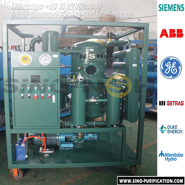 Quality Oil Heating SGS Transformer Oil Purifier Double Stage High Efficient 36kW 3000L/H for sale